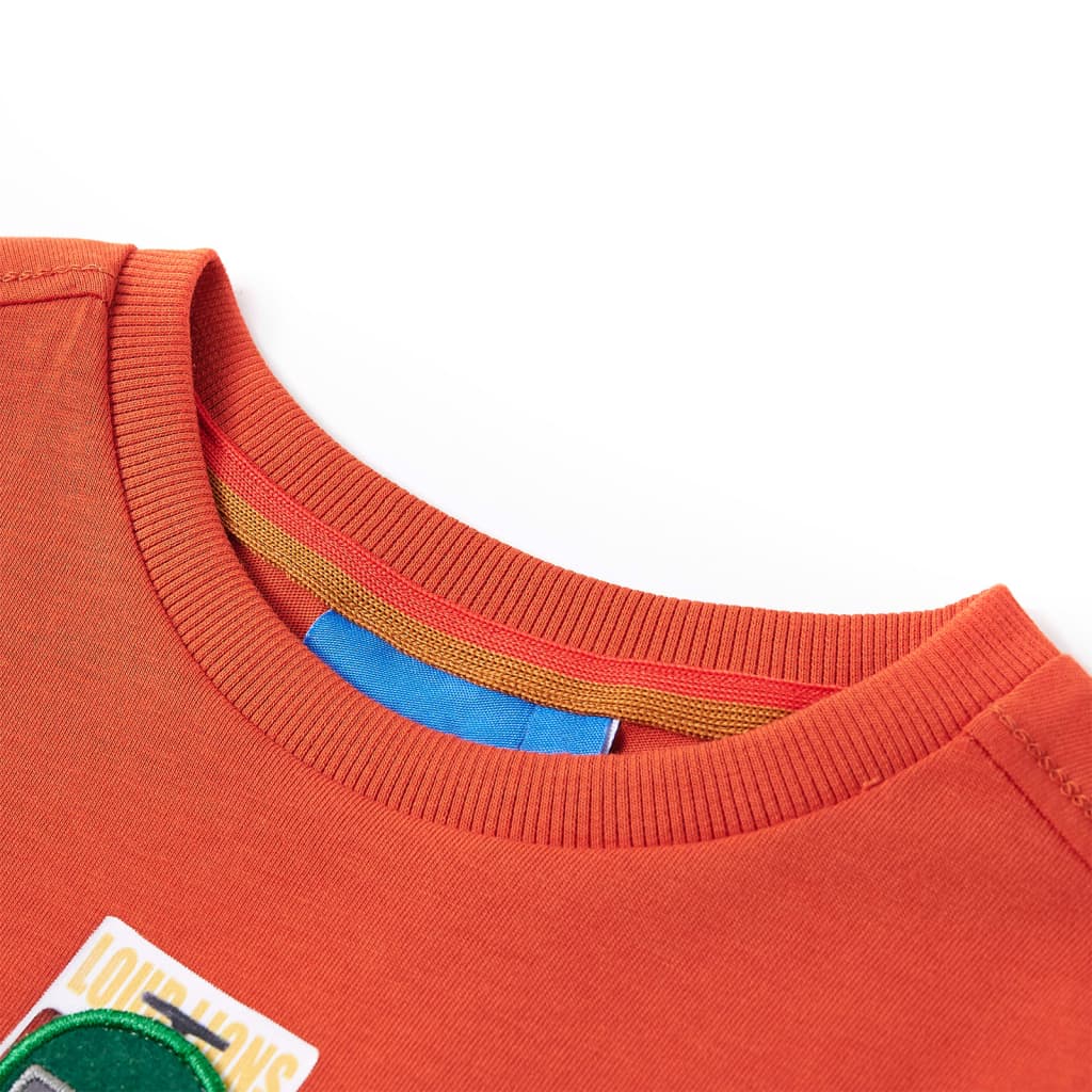 Vidaxl -Kinderhemd mit langen Ärmeln 104 Orange