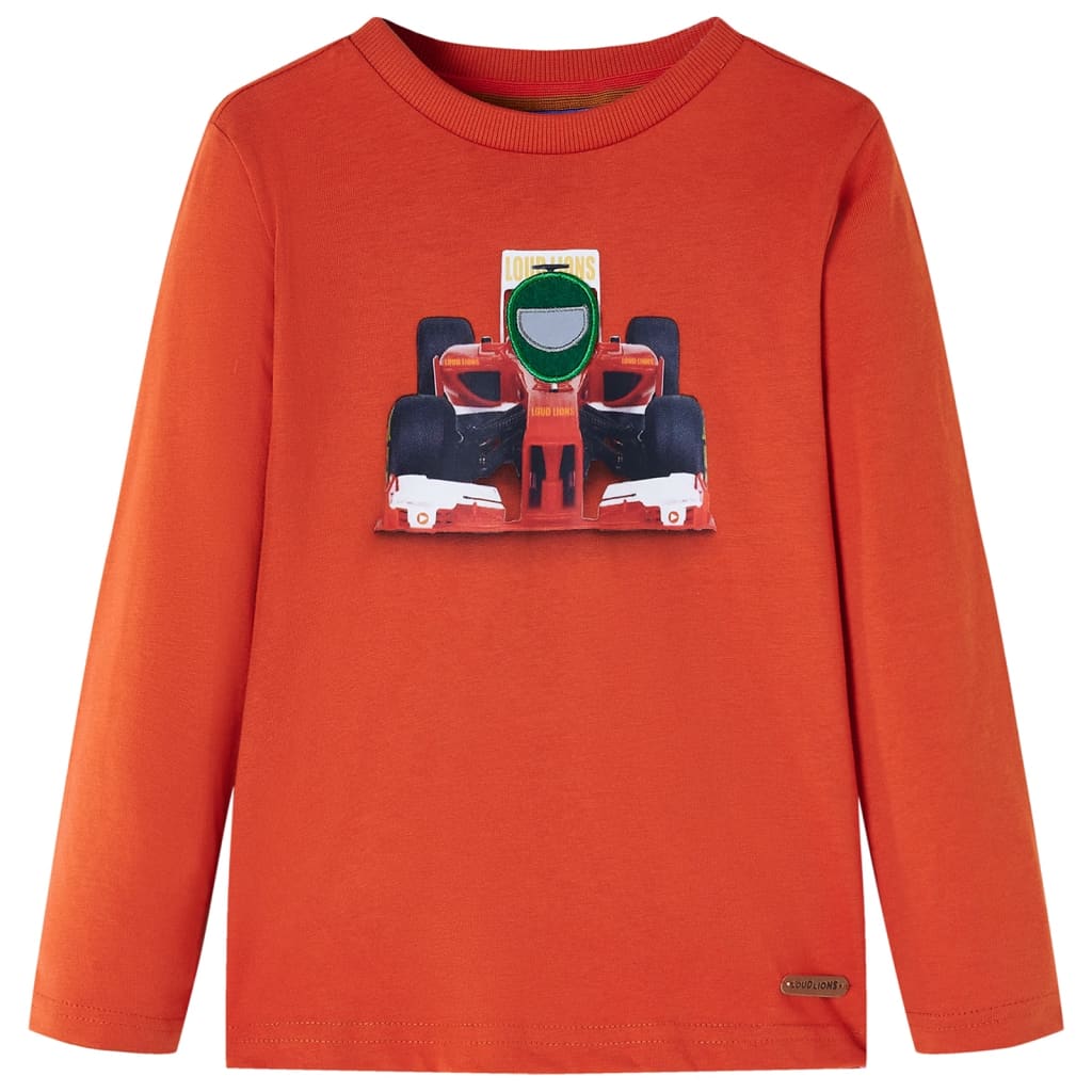 Vidaxl -Kinderhemd mit langen Ärmeln 116 Orange