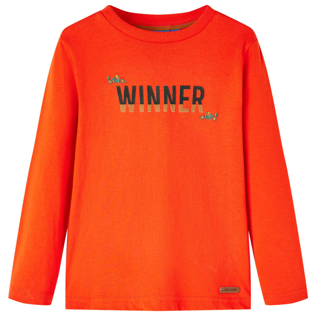 Vidaxl Kinderhemd mit langen Ärmeln 92 Brightroranje