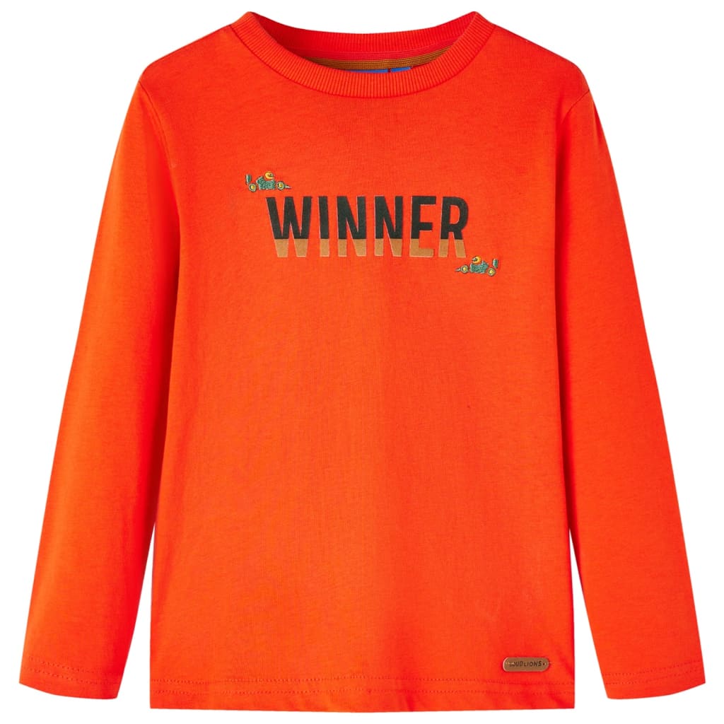 Vidaxl Kinderhemd mit langen Ärmeln 104 Brightroranje