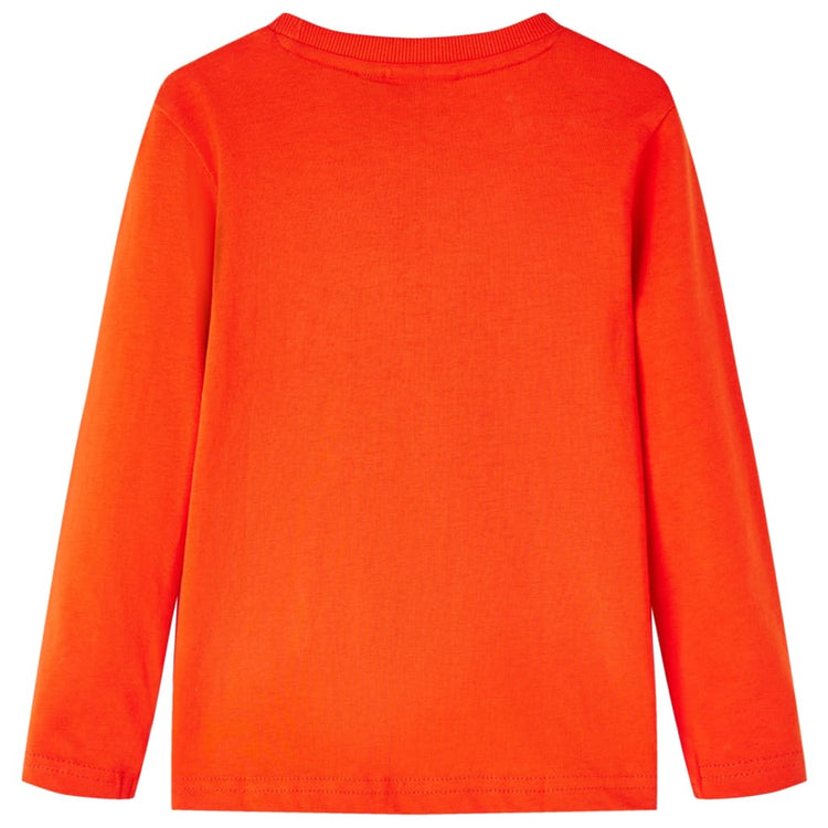 Vidaxl -Kinderhemd mit langen Ärmeln 140 leuchtend orange