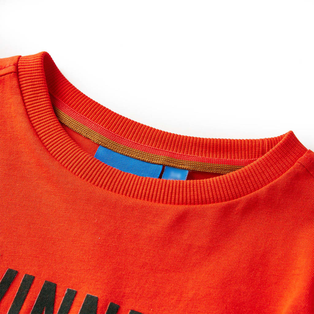 Vidaxl -Kinderhemd mit langen Ärmeln 140 leuchtend orange