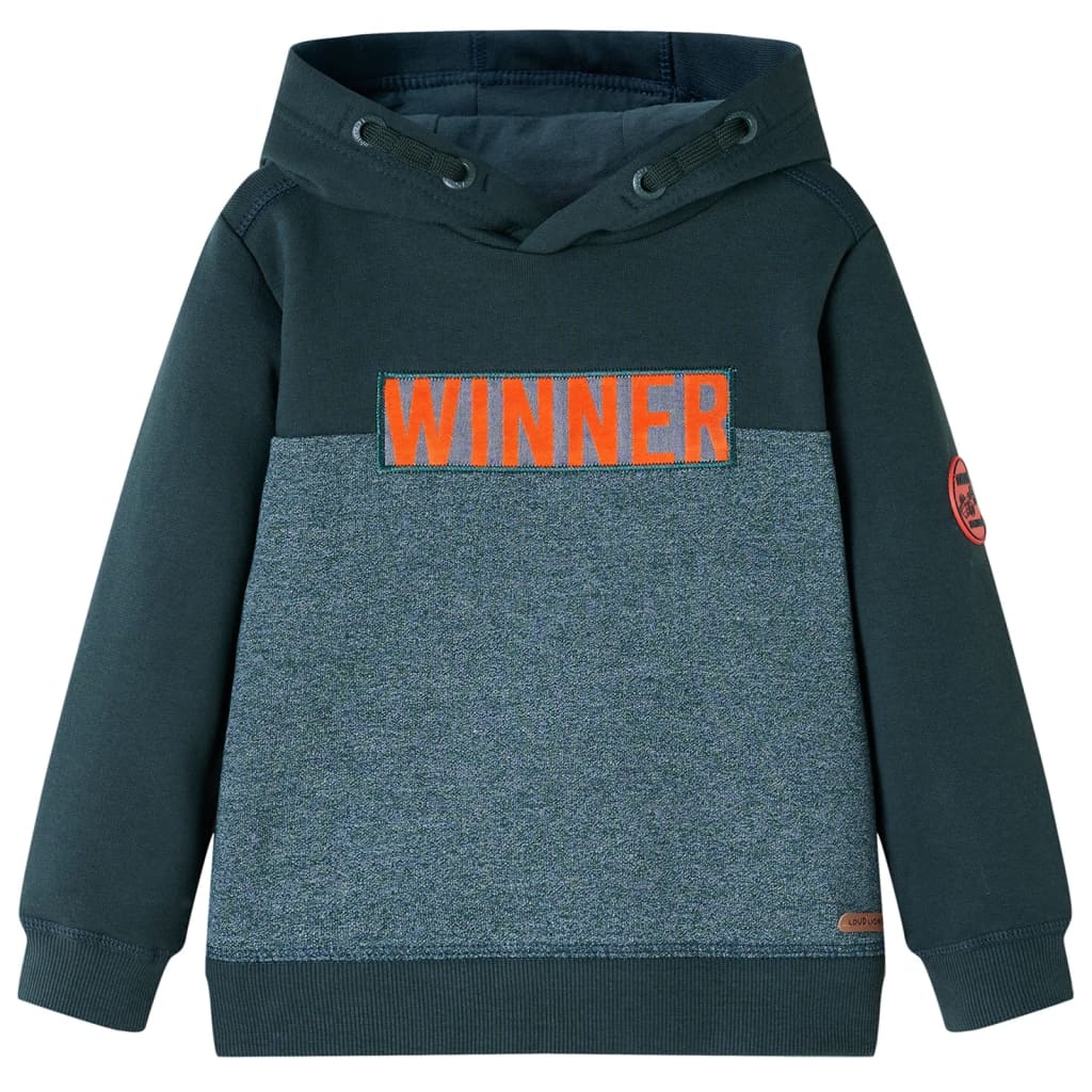 Vidaxl Kinderpullover mit Hood 128 dunkelgrün