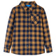 Vidaxl Kinderhemd kariert 116 Cognac -geläutet und blau