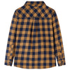 Vidaxl Kinderhemd kariert 128 Cognac farbig und blau
