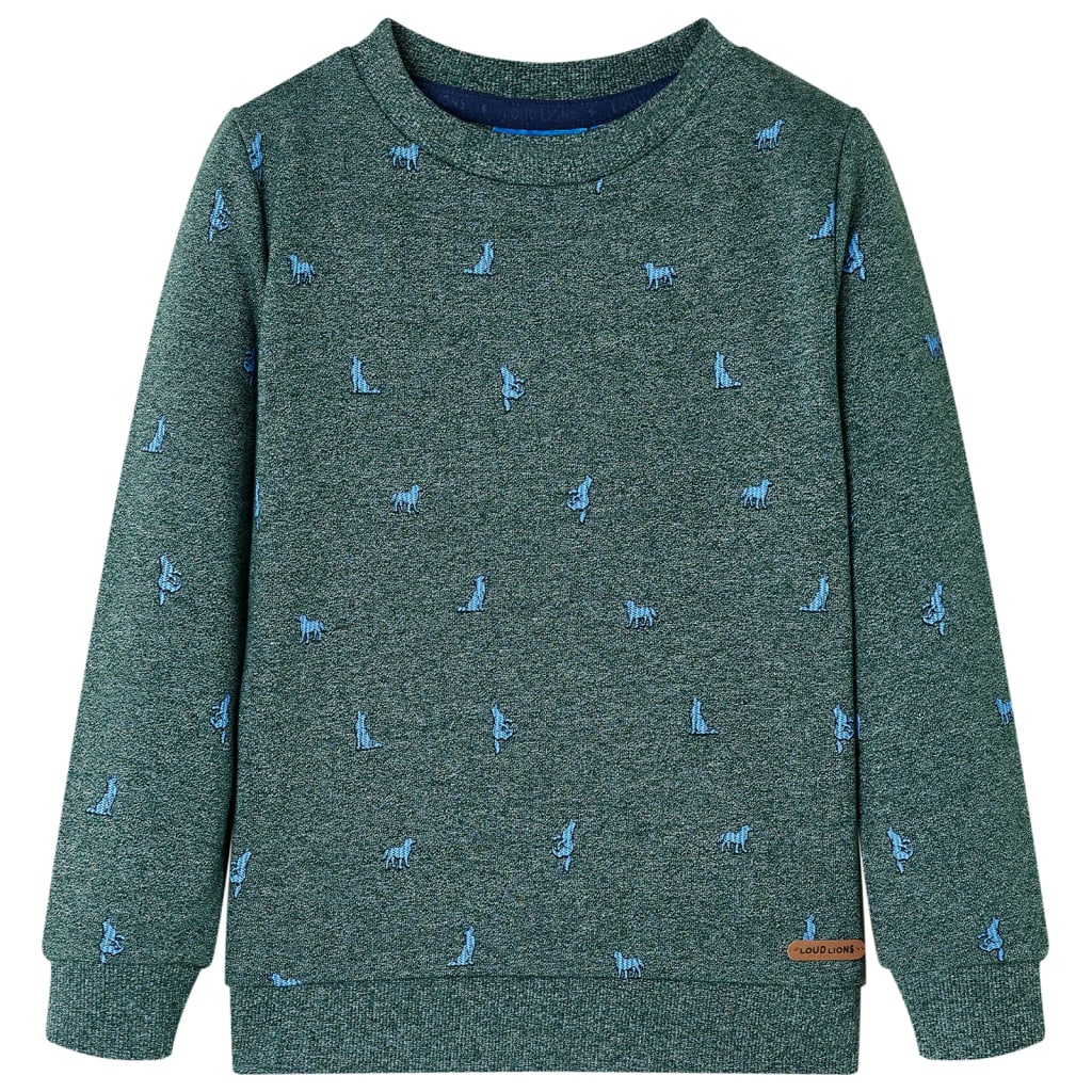 Vidaxl Kinderpullover 128 gemischt dunkelgrün