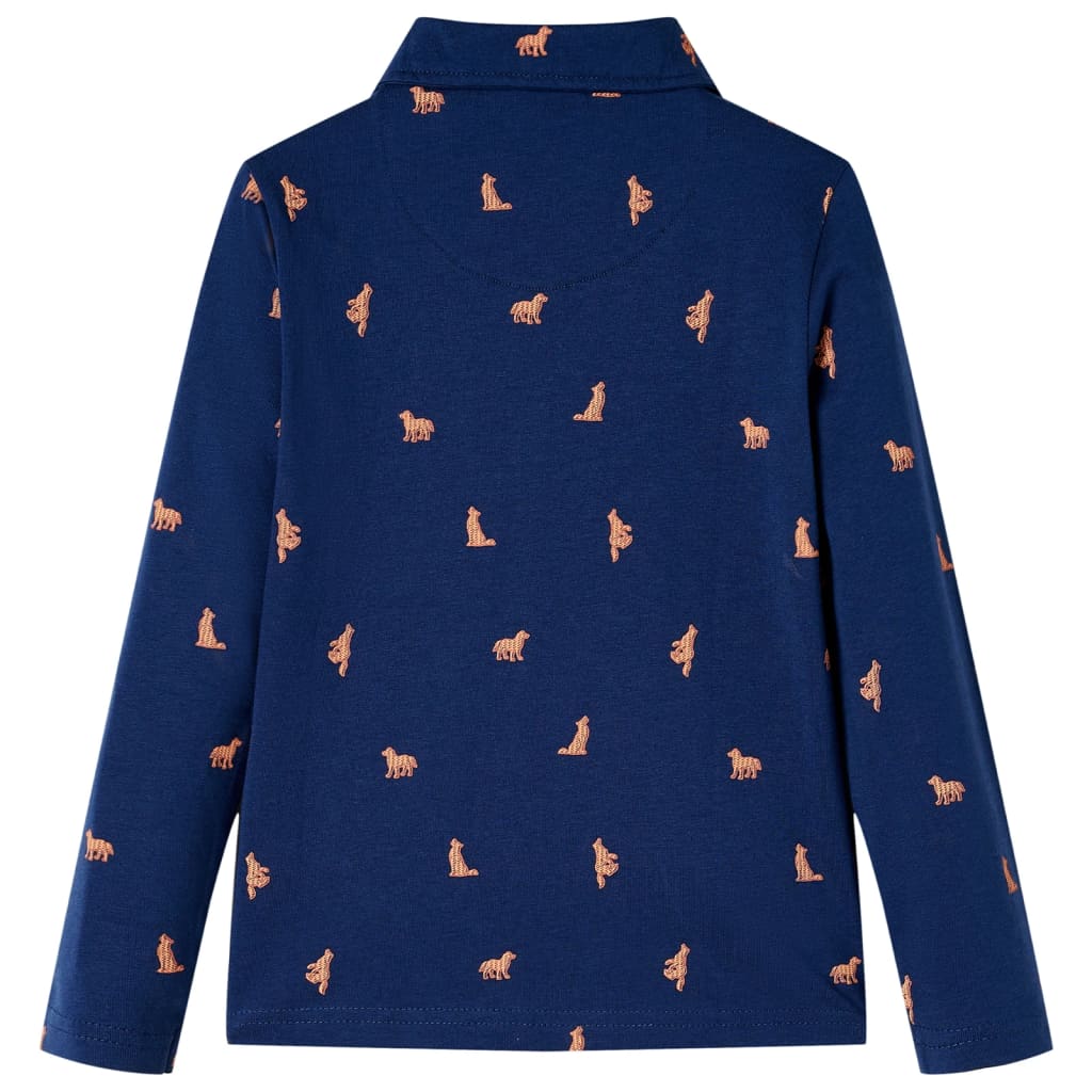 Vidaxl Kinderhemd 116 Marineblau