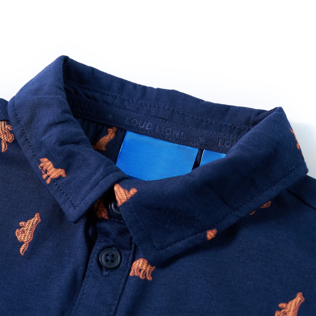 Vidaxl Kinderhemd 140 Marineblau