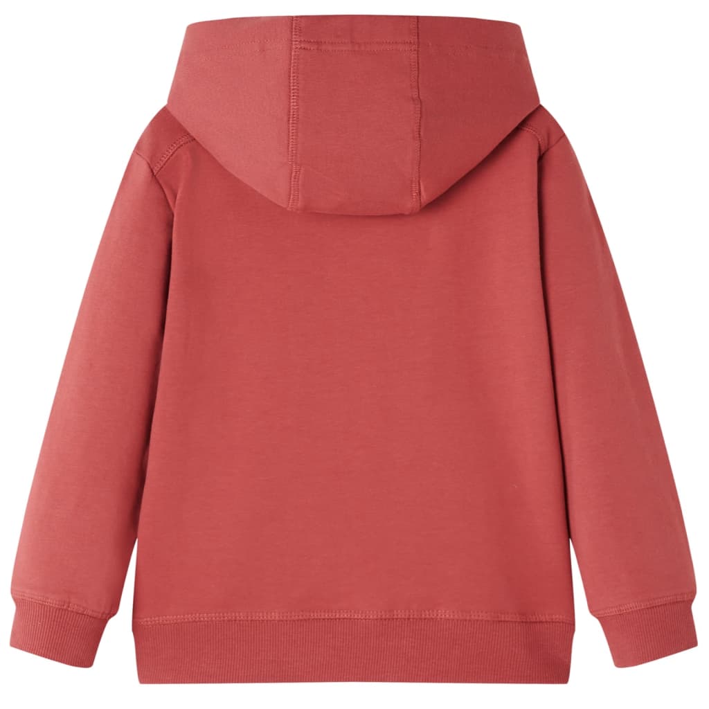 Vidaxl -Kinderpullover mit Hood 116 Rötung -Brown