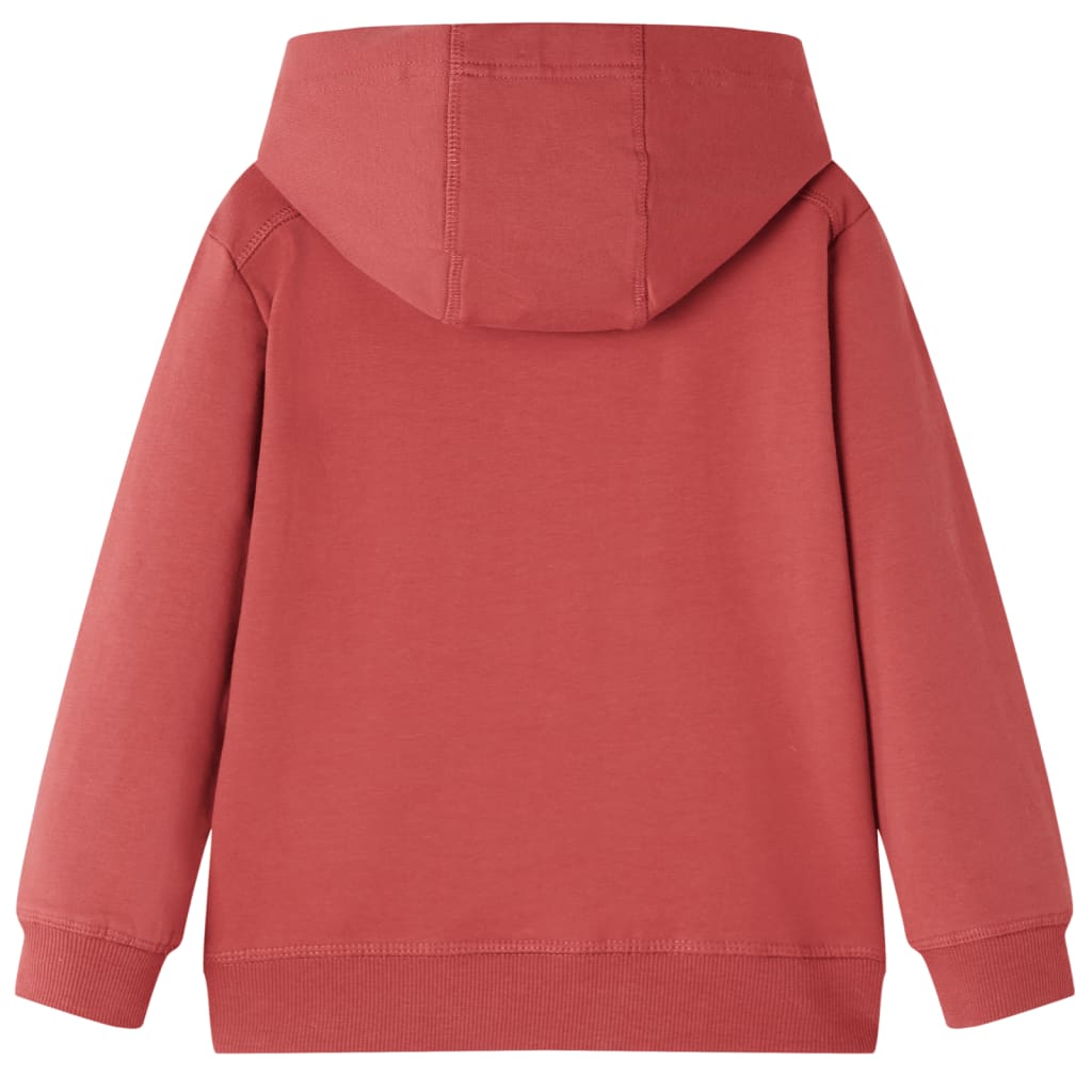 Vidaxl -Kinderpullover mit Hood 140 Rötung -Brown