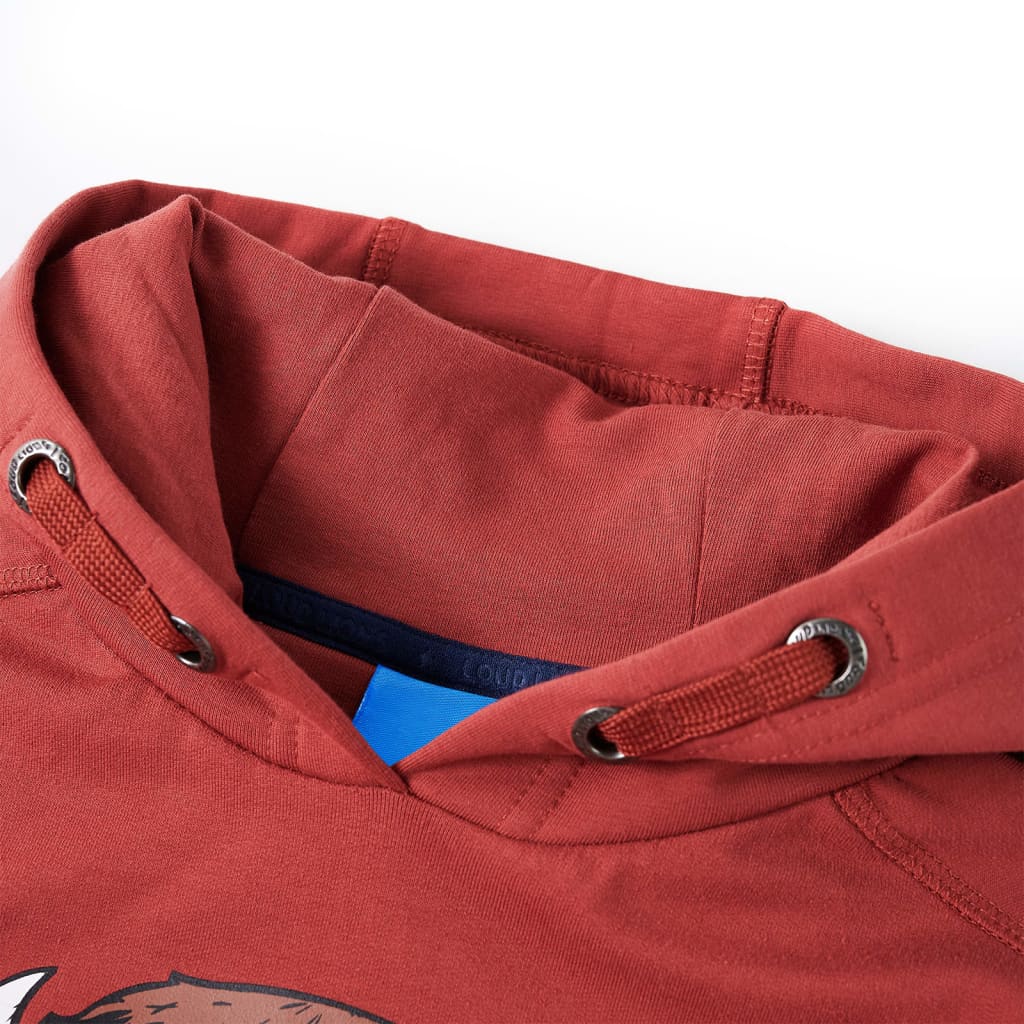 Vidaxl -Kinderpullover mit Hood 140 Rötung -Brown