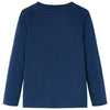 Vidaxl Kinderhemd mit langen Ärmeln 128 Marineblau