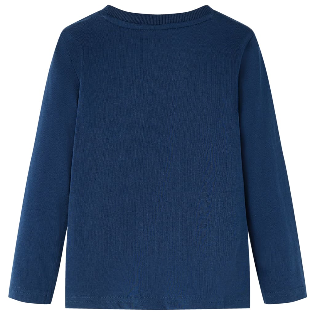 Vidaxl Kinderhemd mit langen Ärmeln 140 Marineblau