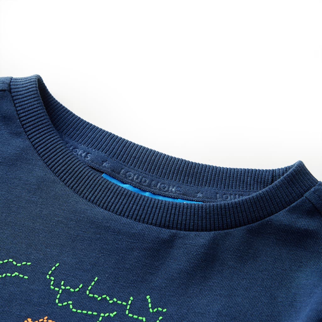 Vidaxl Kinderhemd mit langen Ärmeln 140 Marineblau