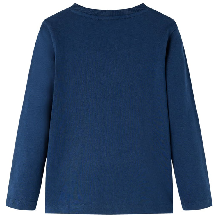 Vidaxl Kinderhemd mit langen Ärmeln 104 Marineblau