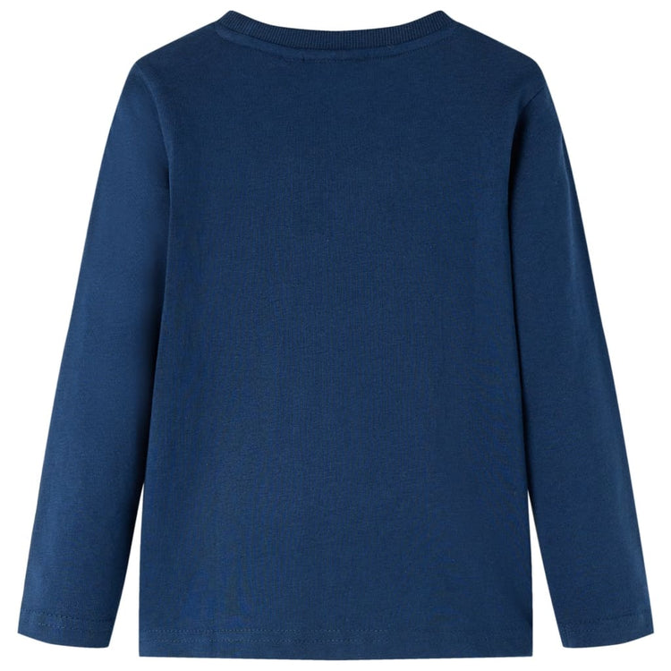 Vidaxl Kinderhemd mit langen Ärmeln 116 Marineblau