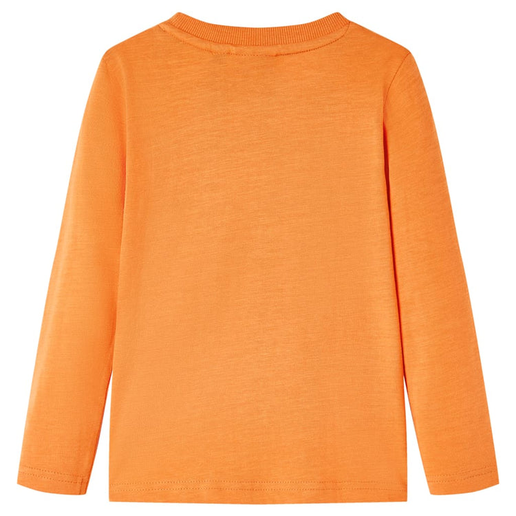 Vidaxl -Kinderhemd mit langen Ärmeln 140 Dark Orange