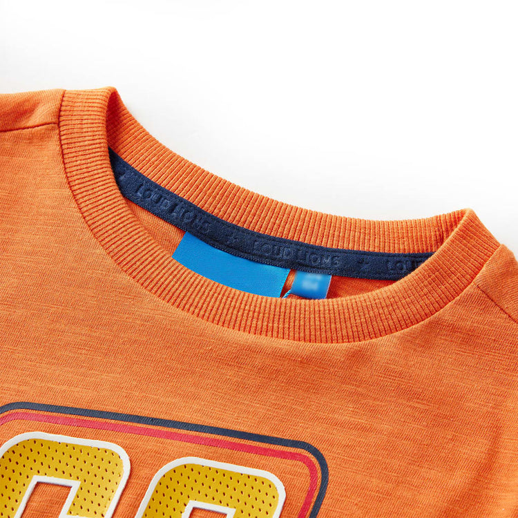 Vidaxl -Kinderhemd mit langen Ärmeln 140 Dark Orange