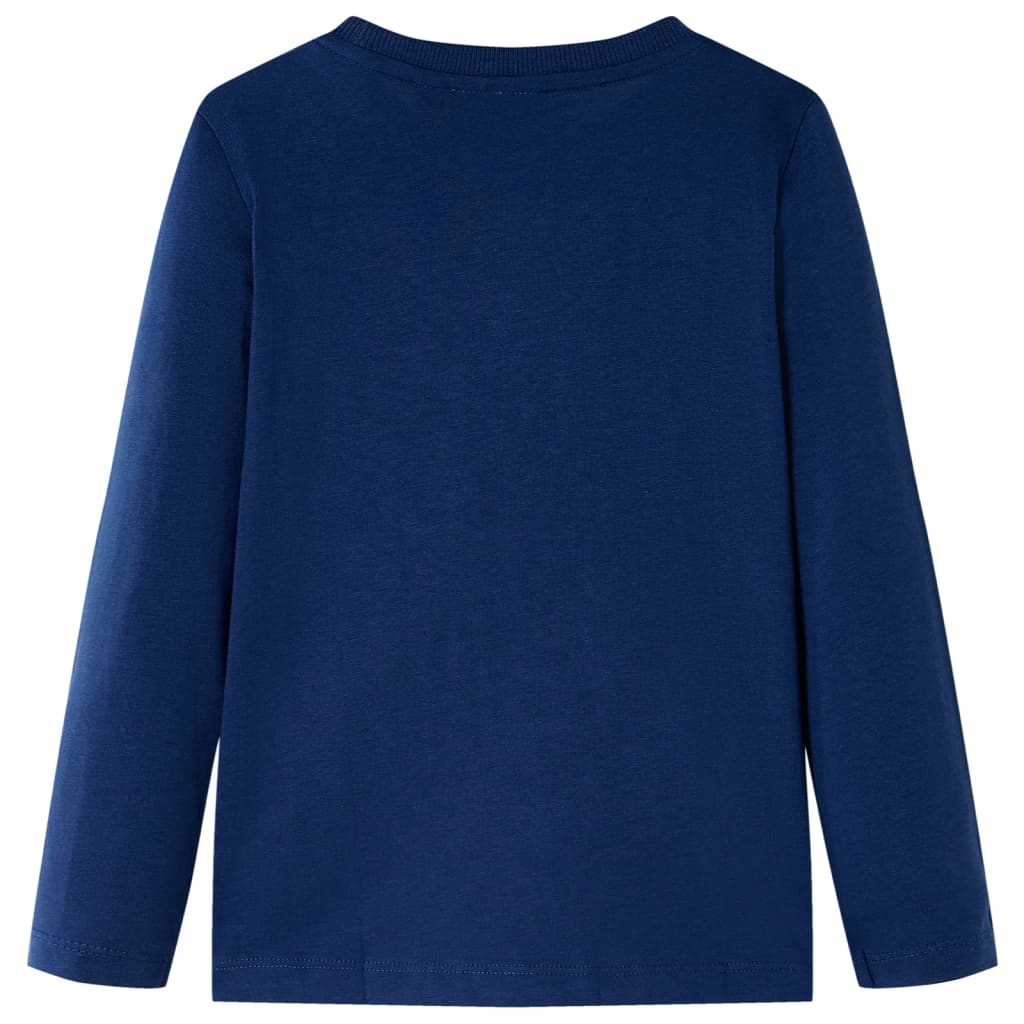Vidaxl -Kinderhemd mit langen Ärmeln 92 Marineblau