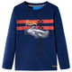 Vidaxl Kinderhemd mit langen Ärmeln 104 Marineblau