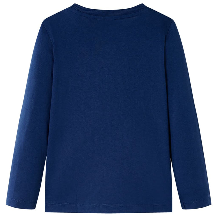 Vidaxl Kinderhemd mit langen Ärmeln 104 Marineblau