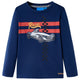 Vidaxl Kinderhemd mit langen Ärmeln 116 Marineblau