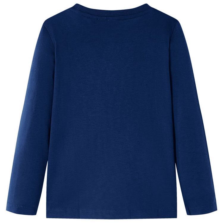 Vidaxl Kinderhemd mit langen Ärmeln 116 Marineblau