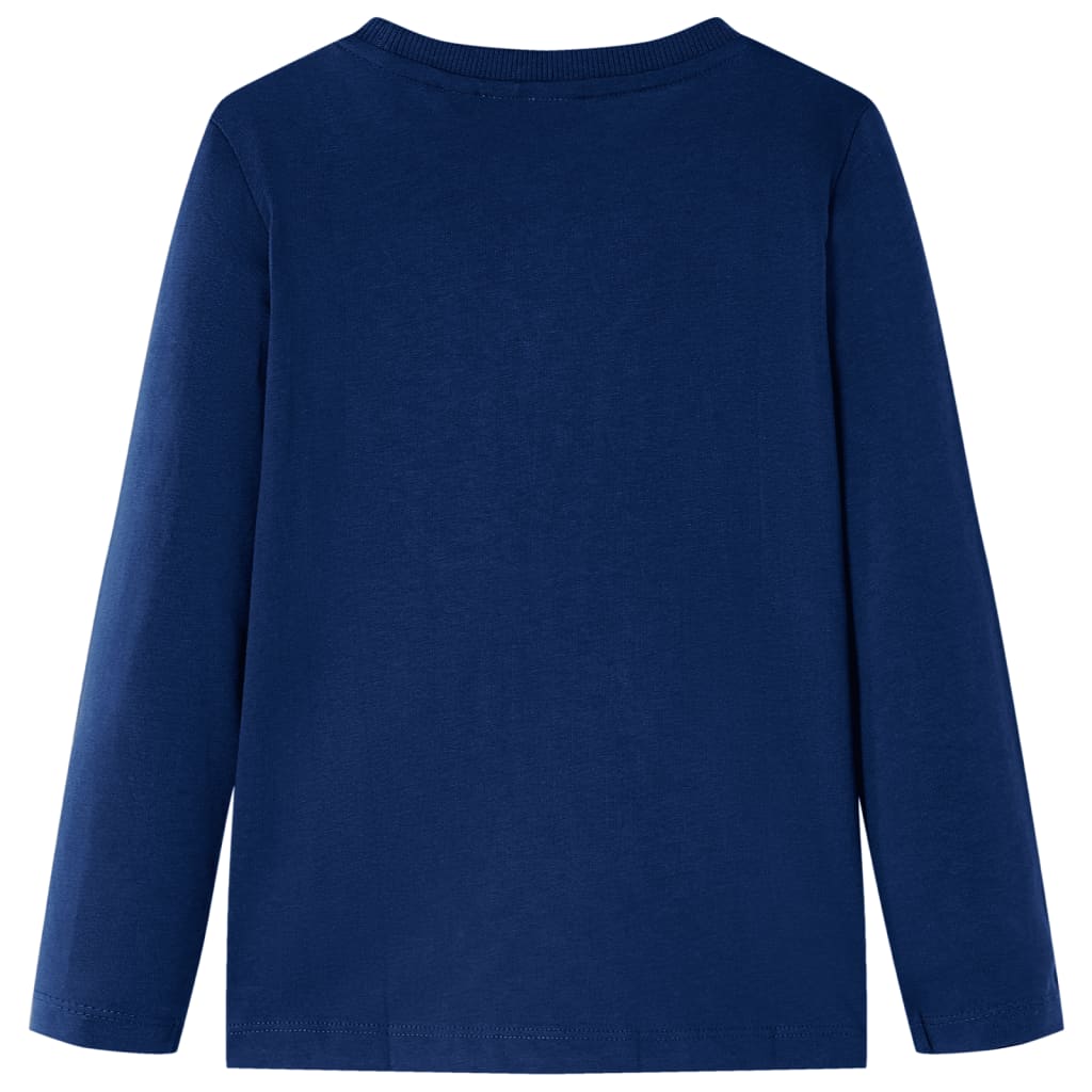 Vidaxl Kinderhemd mit langen Ärmeln 140 Marineblau