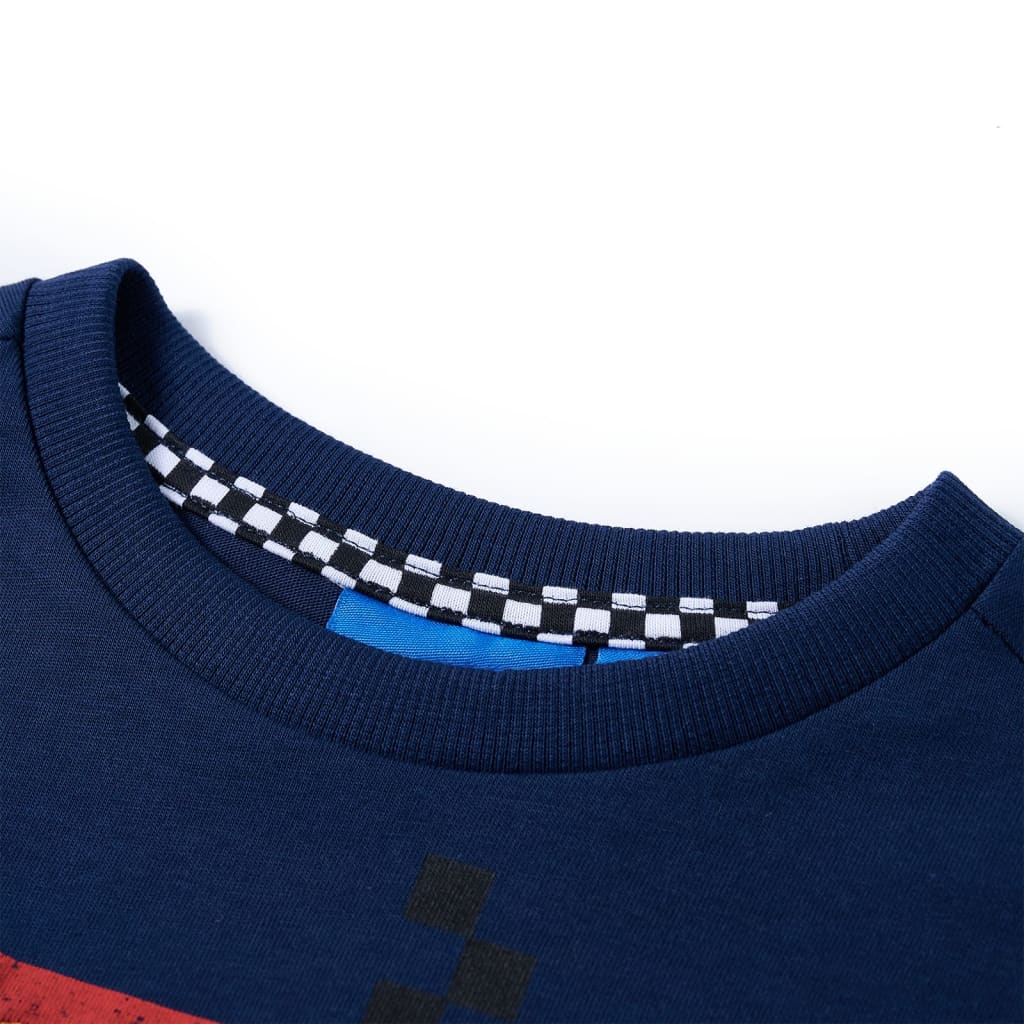 Vidaxl Kinderhemd mit langen Ärmeln 140 Marineblau