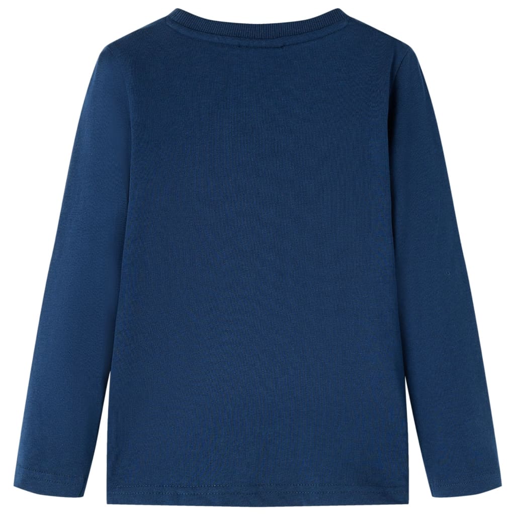 Vidaxl -Kinderhemd mit langen Ärmeln 92 Marineblau