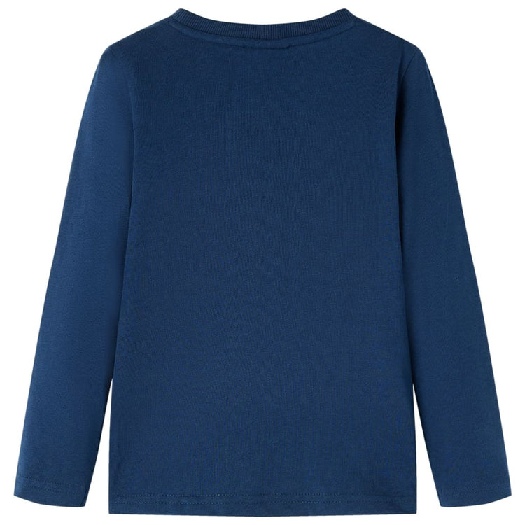 Vidaxl -Kinderhemd mit langen Ärmeln 92 Marineblau