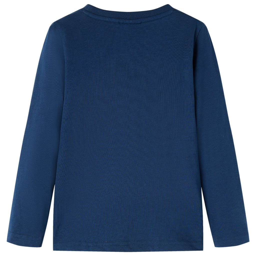 Vidaxl Kinderhemd mit langen Ärmeln 116 Marineblau