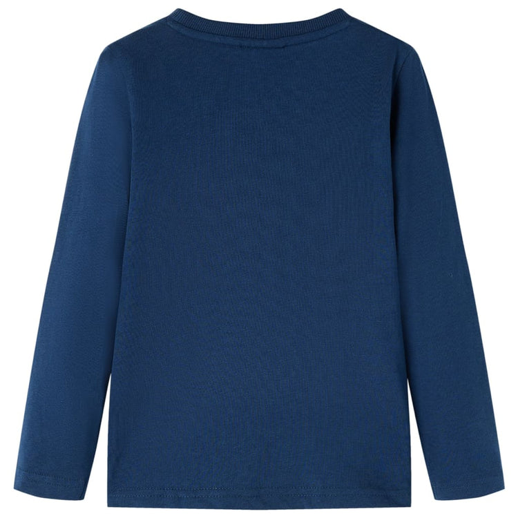 Vidaxl Kinderhemd mit langen Ärmeln 116 Marineblau