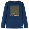 Vidaxl Kinderhemd mit langen Ärmeln 128 Marineblau