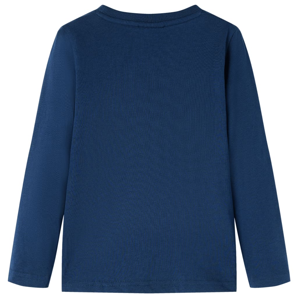 Vidaxl Kinderhemd mit langen Ärmeln 140 Marineblau