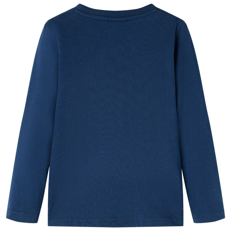 Vidaxl Kinderhemd mit langen Ärmeln 140 Marineblau
