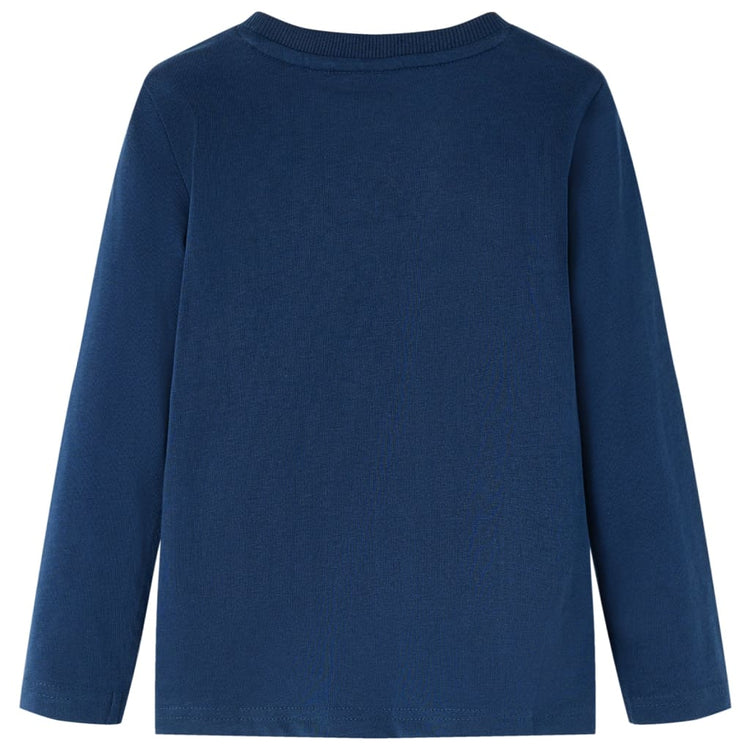 Vidaxl -Kinderhemd mit langen Ärmeln 92 Marineblau