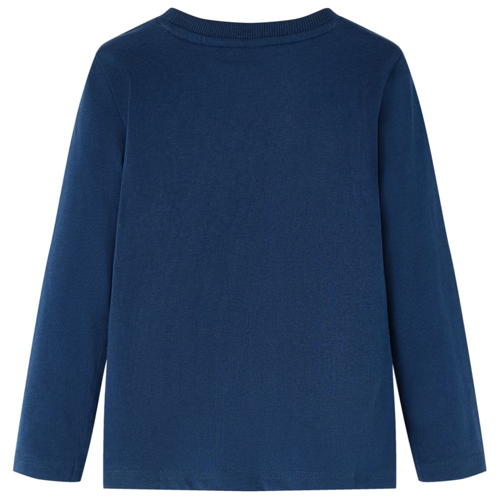Vidaxl Kinderhemd mit langen Ärmeln 104 Marineblau