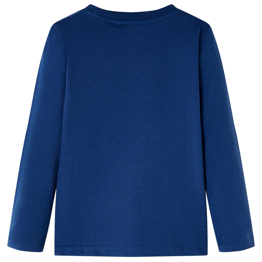 Vidaxl -Kinderhemd mit langen Ärmeln 140 Jeans blau