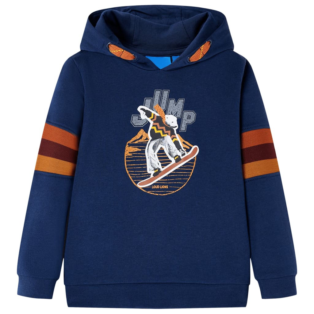 Vidaxl Kinderpullover mit Hood 128 Marineblau