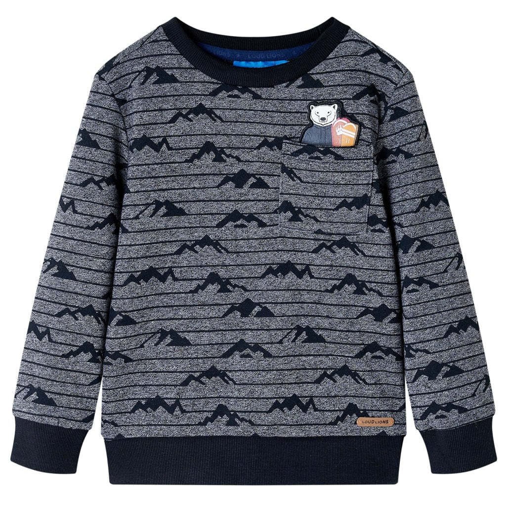 Vidaxl Kinderpullover 140 gemischtes Marineblau
