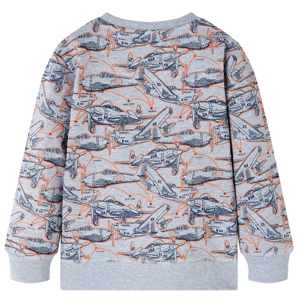 Vidaxl Kinderpullover 92 gemischt grau