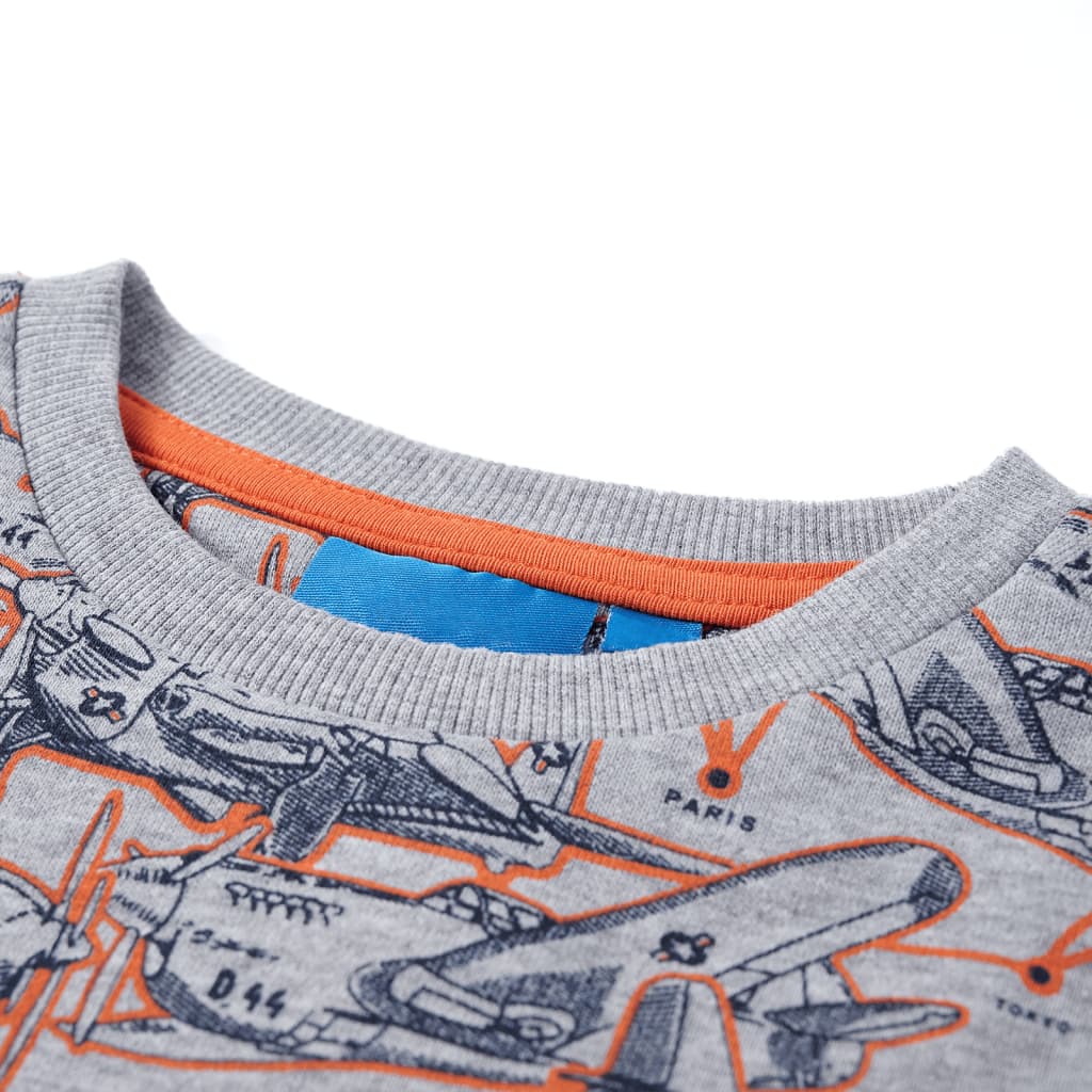 Vidaxl Kinderpullover 92 gemischt grau