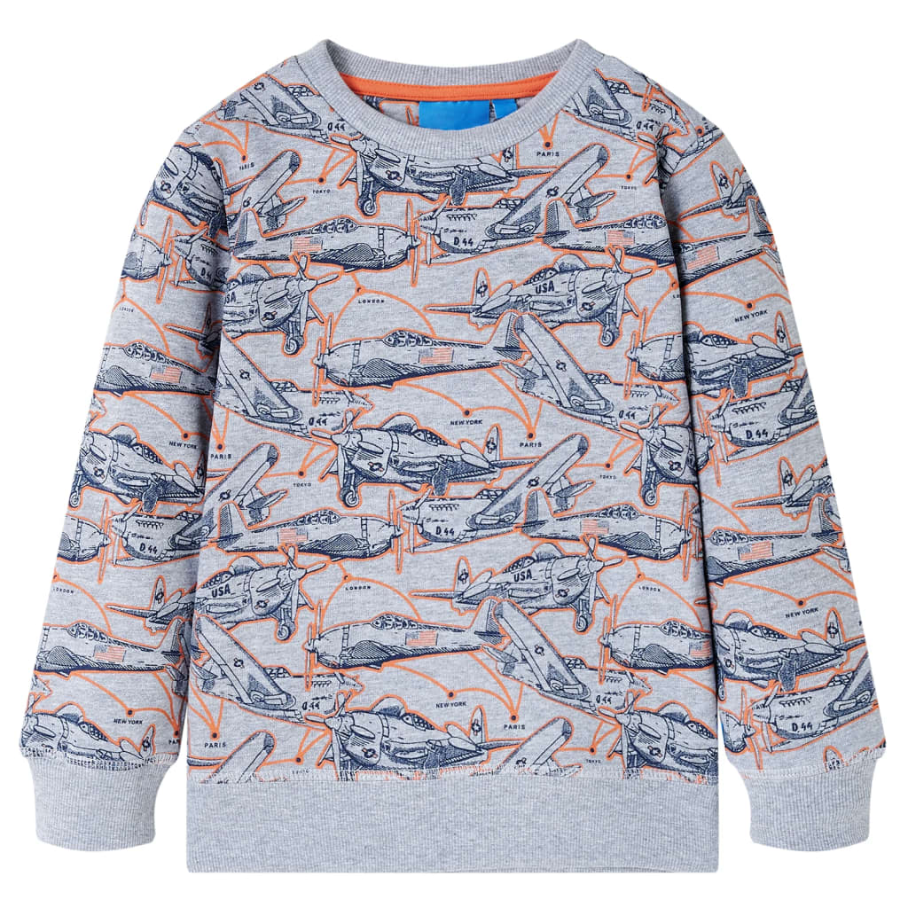 Vidaxl Kinderpullover 116 gemischtes Grau