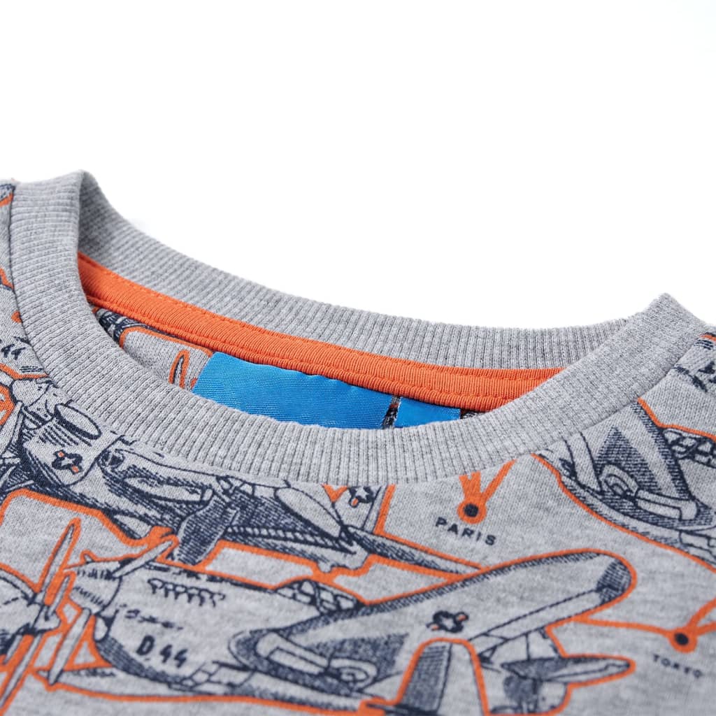Vidaxl Kinderpullover 116 gemischtes Grau