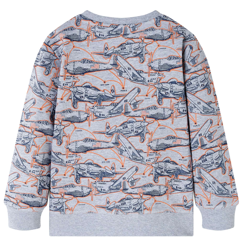 Vidaxl Kinderpullover 128 gemischtes Grau