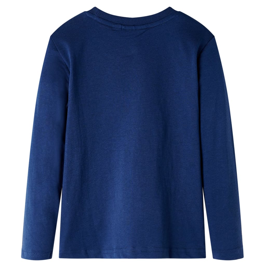 Vidaxl -Kinderhemd mit langen Ärmeln 92 Marineblau