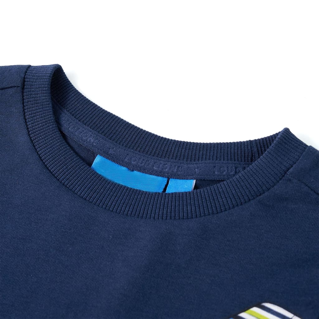 Vidaxl -Kinderhemd mit langen Ärmeln 92 Marineblau