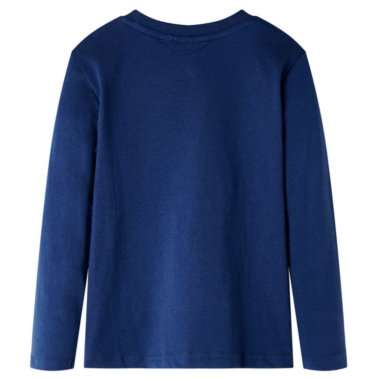 Vidaxl Kinderhemd mit langen Ärmeln 116 Marineblau