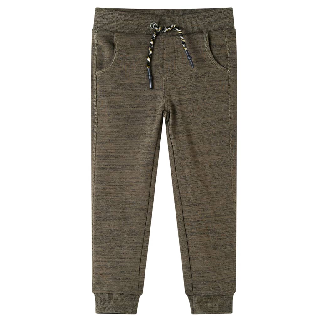 Vidaxl Kinder jogging Hosen 128 gemischte dunkle Kaki